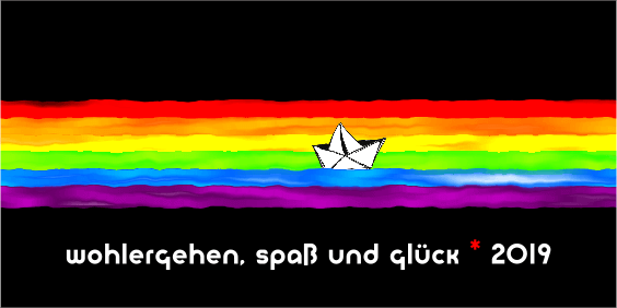 Wohlergehen, Spaß und Glück für 2019!